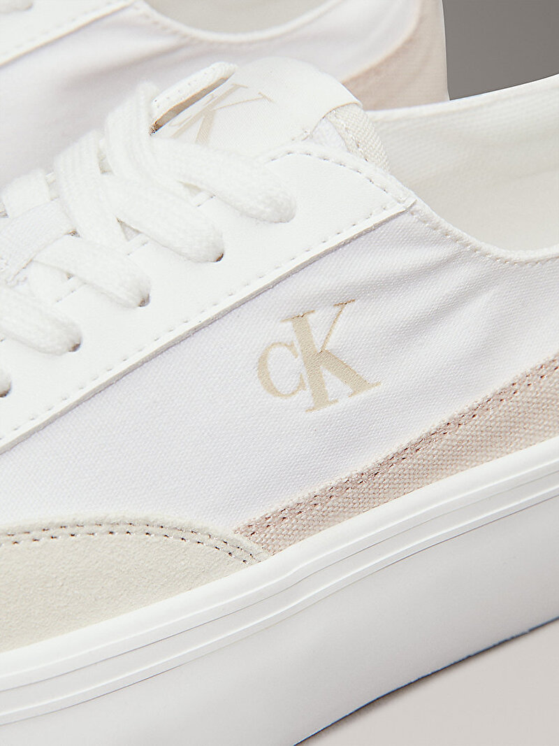 Calvin Klein Beyaz Renkli Kadın Vulcanic Flatform Low Sneaker