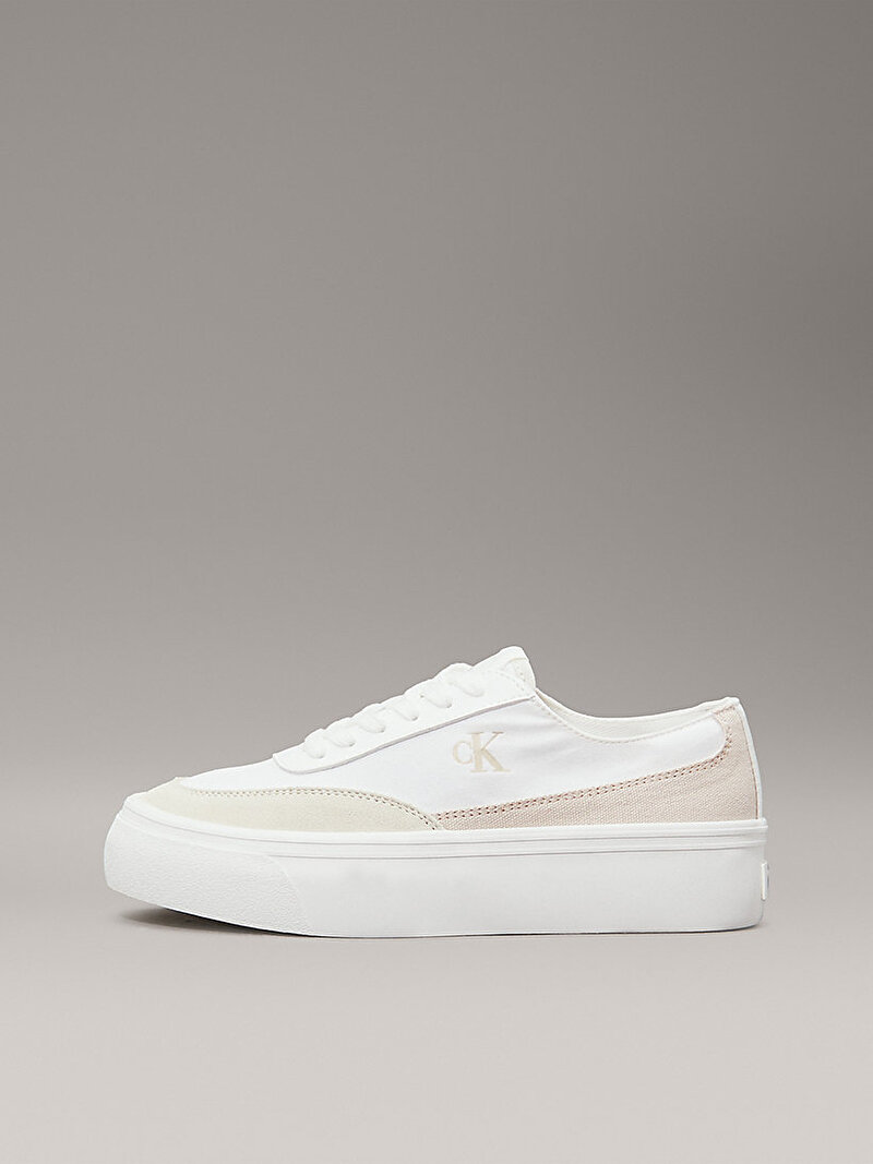Calvin Klein Beyaz Renkli Kadın Vulcanic Flatform Low Sneaker