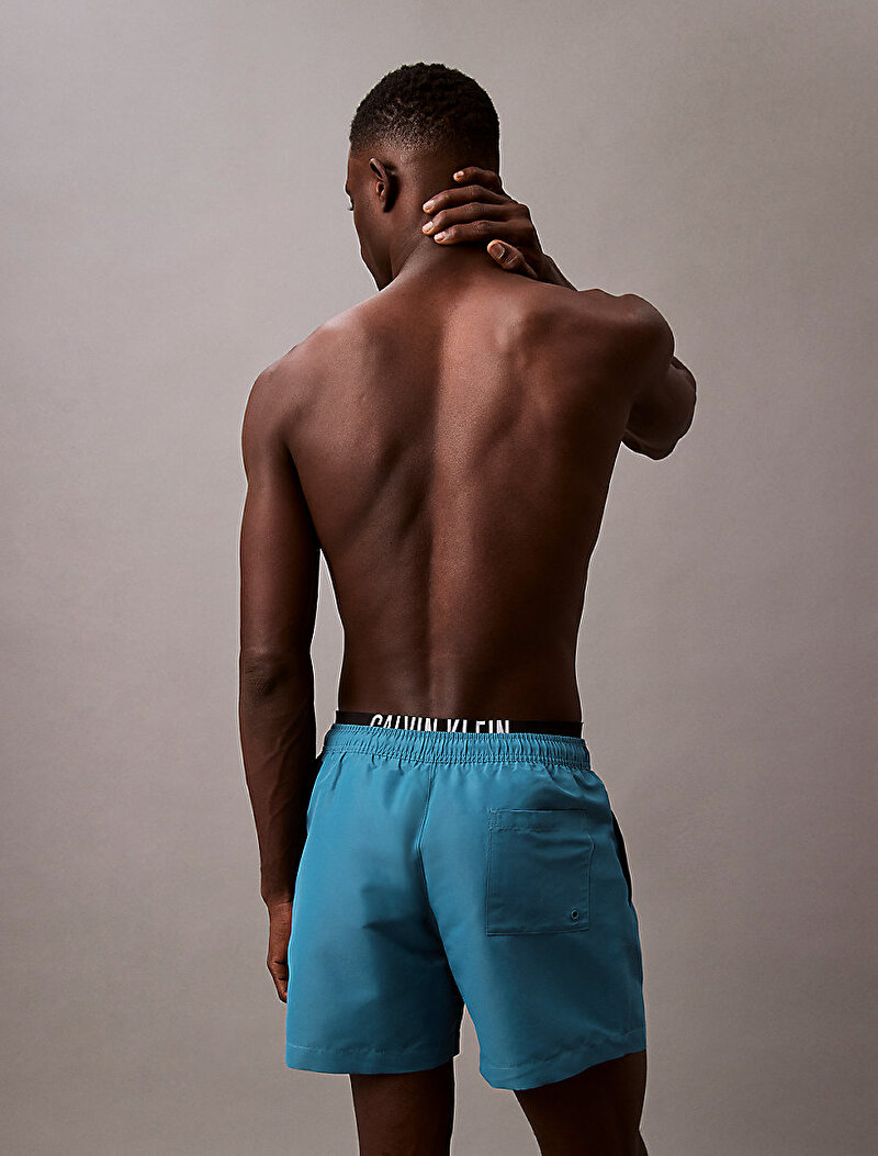 Calvin Klein Mavi Renkli Erkek Medium Double Deniz Şortu