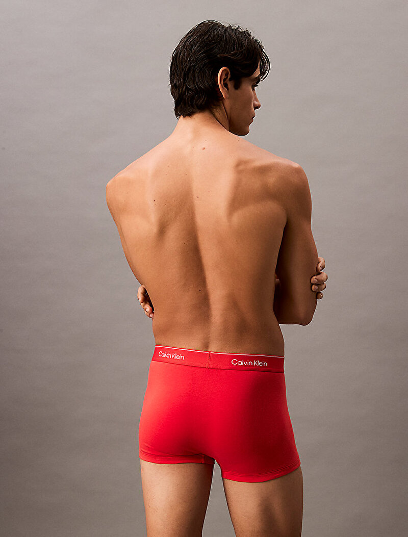 Calvin Klein Kırmızı Renkli Erkek 3'lü Paket Relxed Dart Trunk Boxer Seti