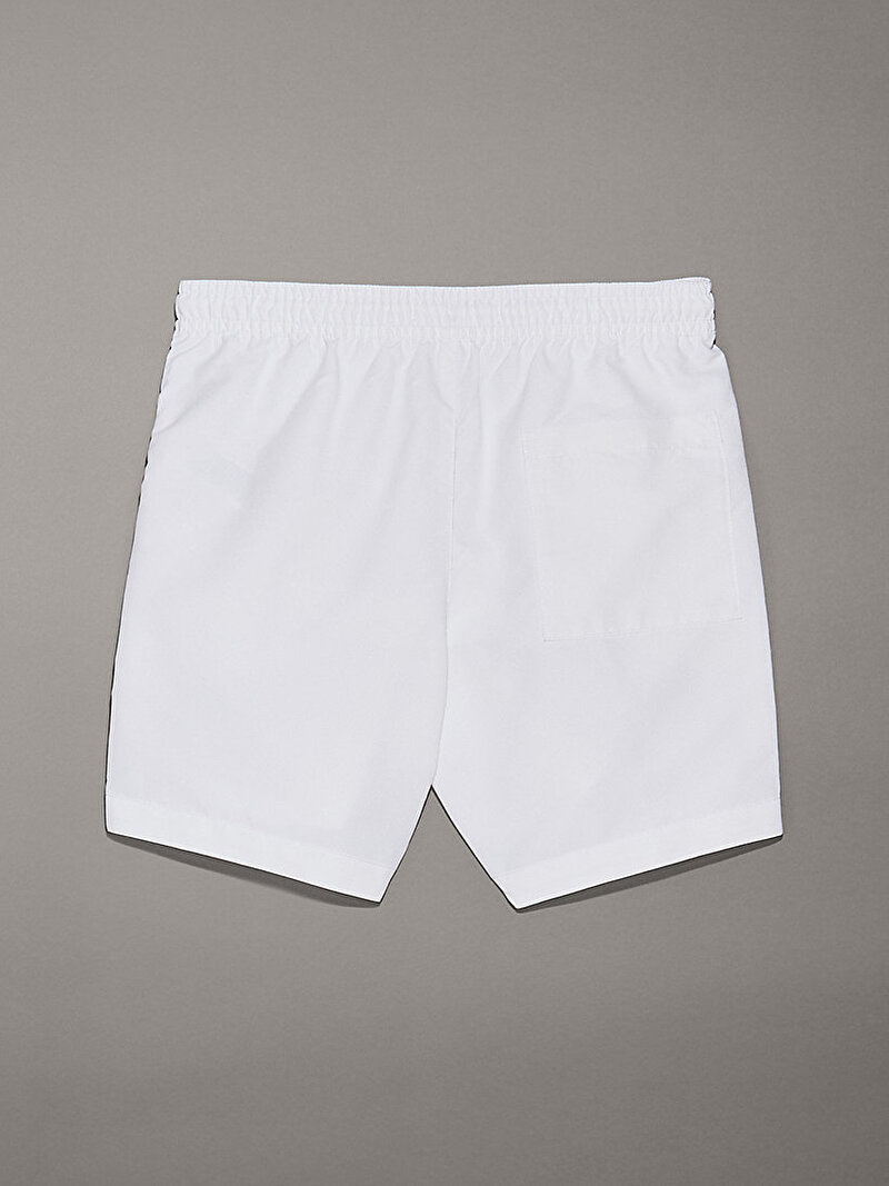 Calvin Klein Beyaz Renkli Erkek Çocuk Medium Drawstring Deniz Şortu