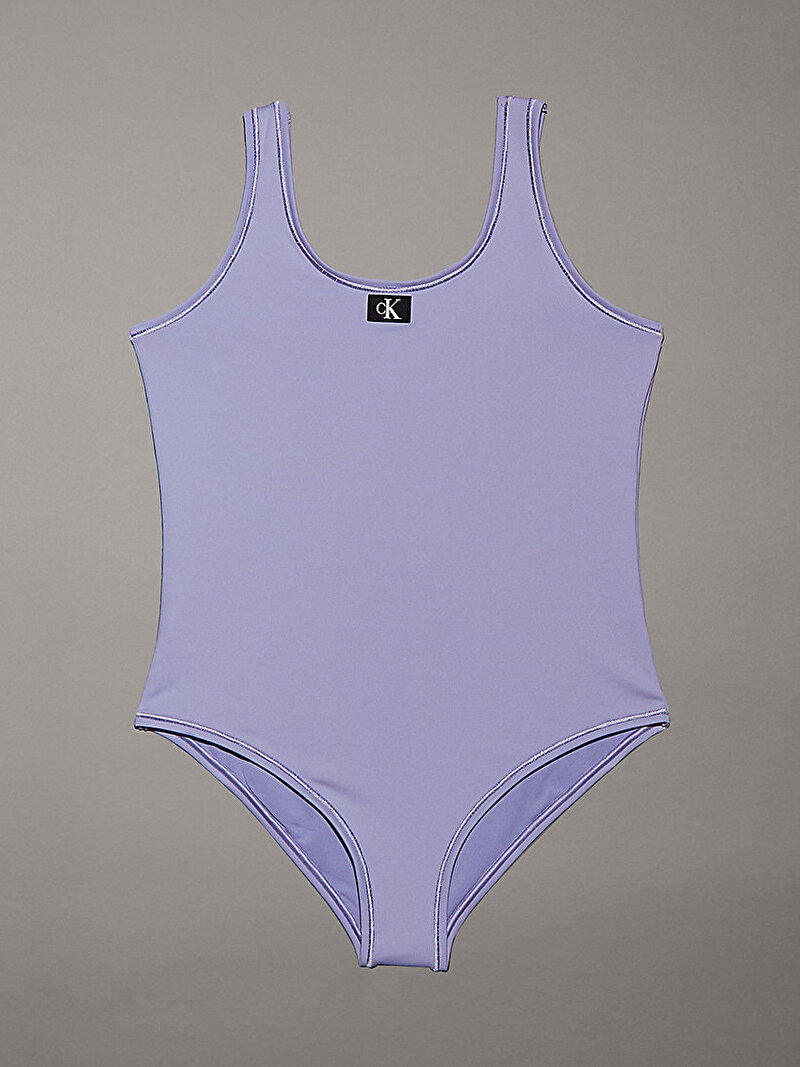 Calvin Klein Mor Renkli Kız Çocuk Mayo