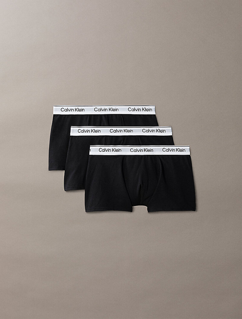 Calvin Klein Siyah Renkli Erkek Çocuk 3'lğü Paket Trunk Boxer Seti