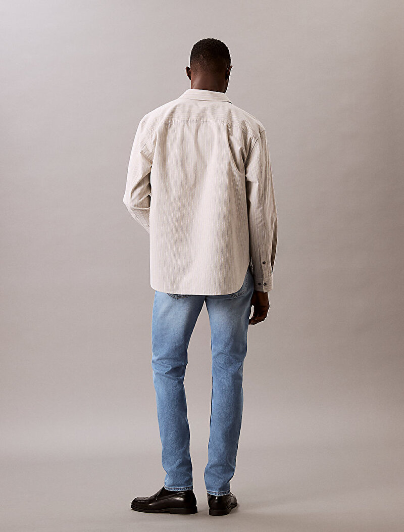 Calvin Klein Mavi Renkli Erkek Slim Taper Arrow Jean Pantolon