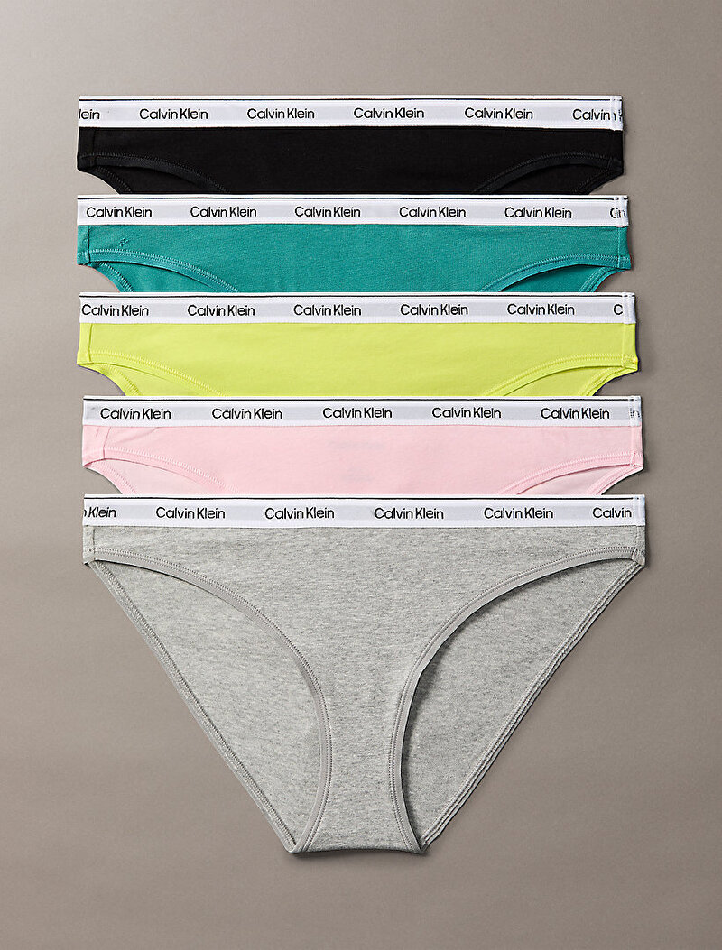 Calvin Klein Çok renkli Renkli Kadın 5'li Paket Bikini Külot Seti