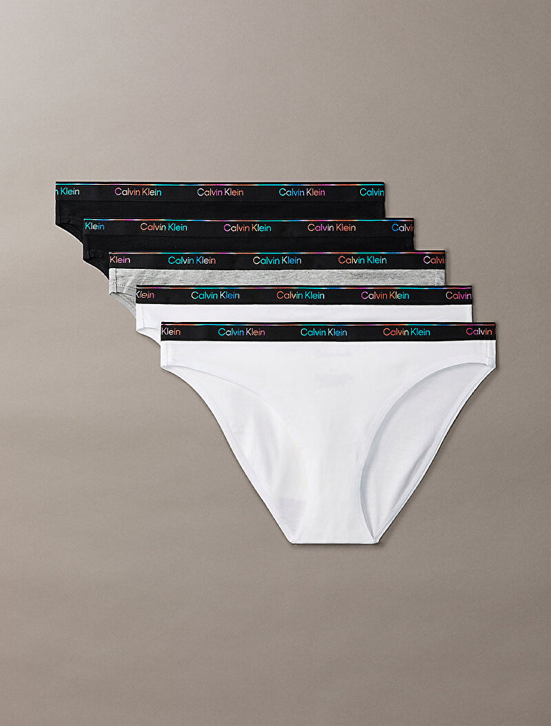 Calvin Klein Çok renkli Renkli Kadın 5'li Paket Bikini Külot Seti