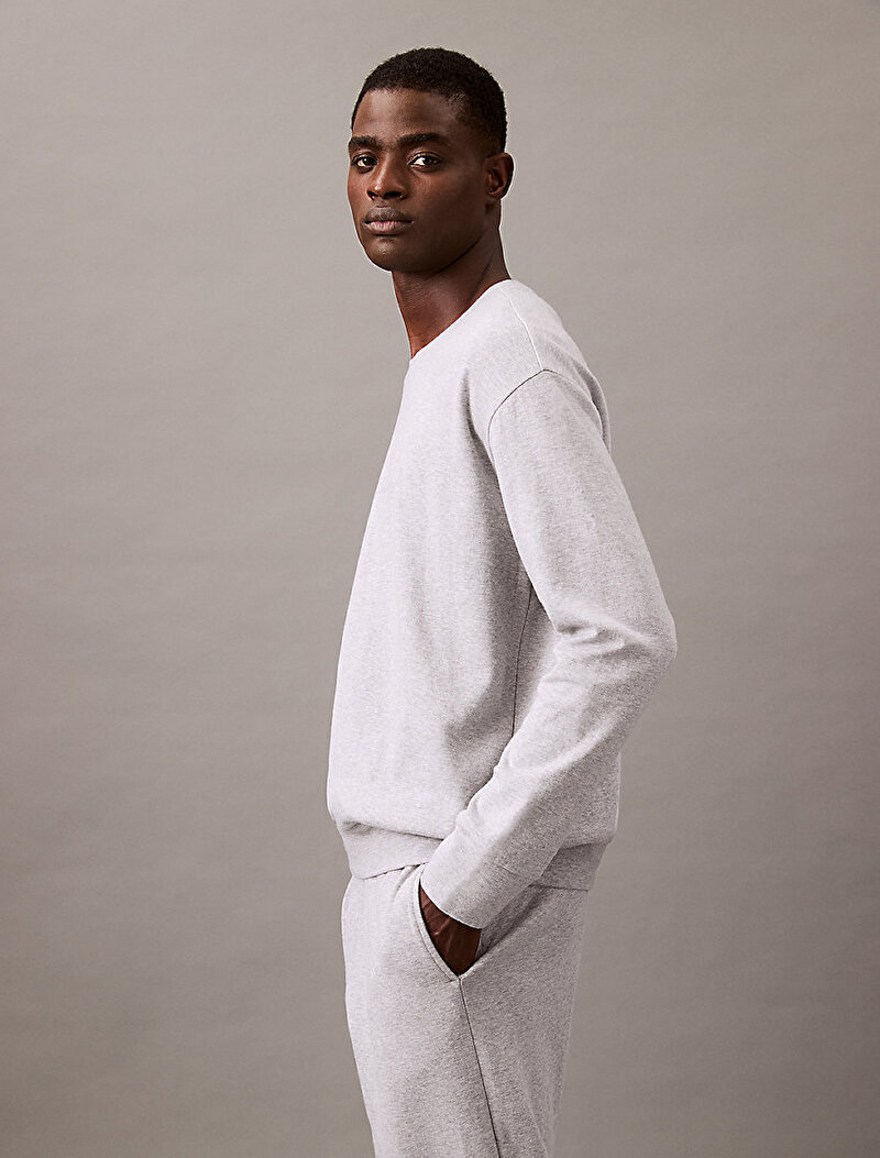 Calvin Klein Gri Renkli Erkek Sweatshirt
