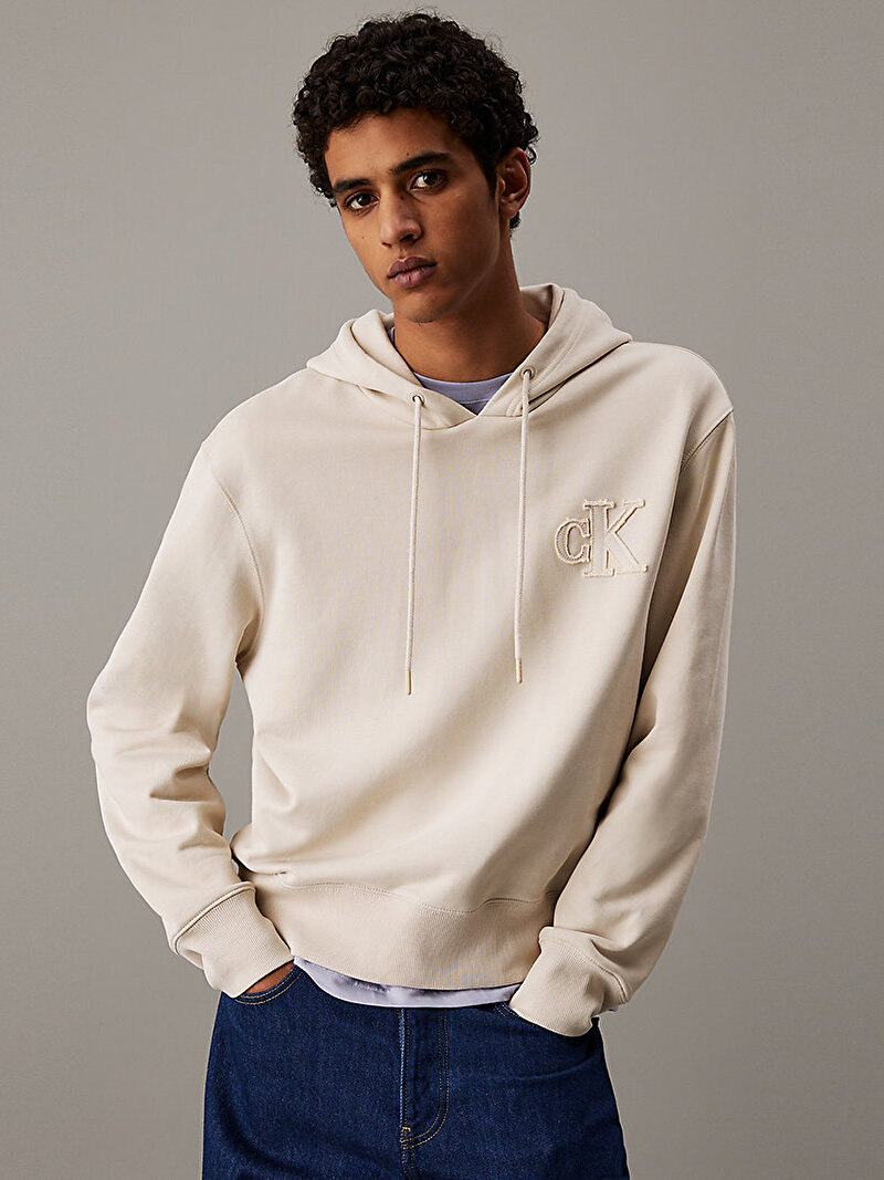 Erkek CK Applique Hoodie