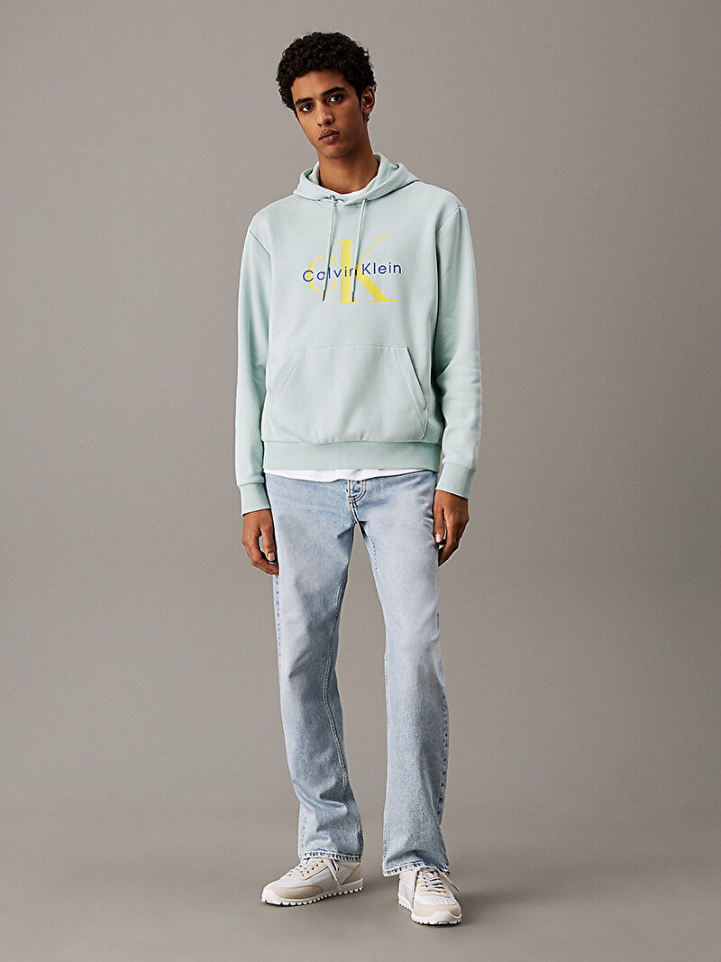 Calvin Klein Mavi Renkli Erkek Monologo Sweatshirt