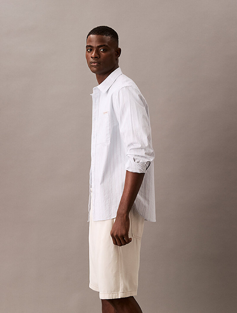 Calvin Klein Bej Renkli Erkek 90s Straight Overdye Şort