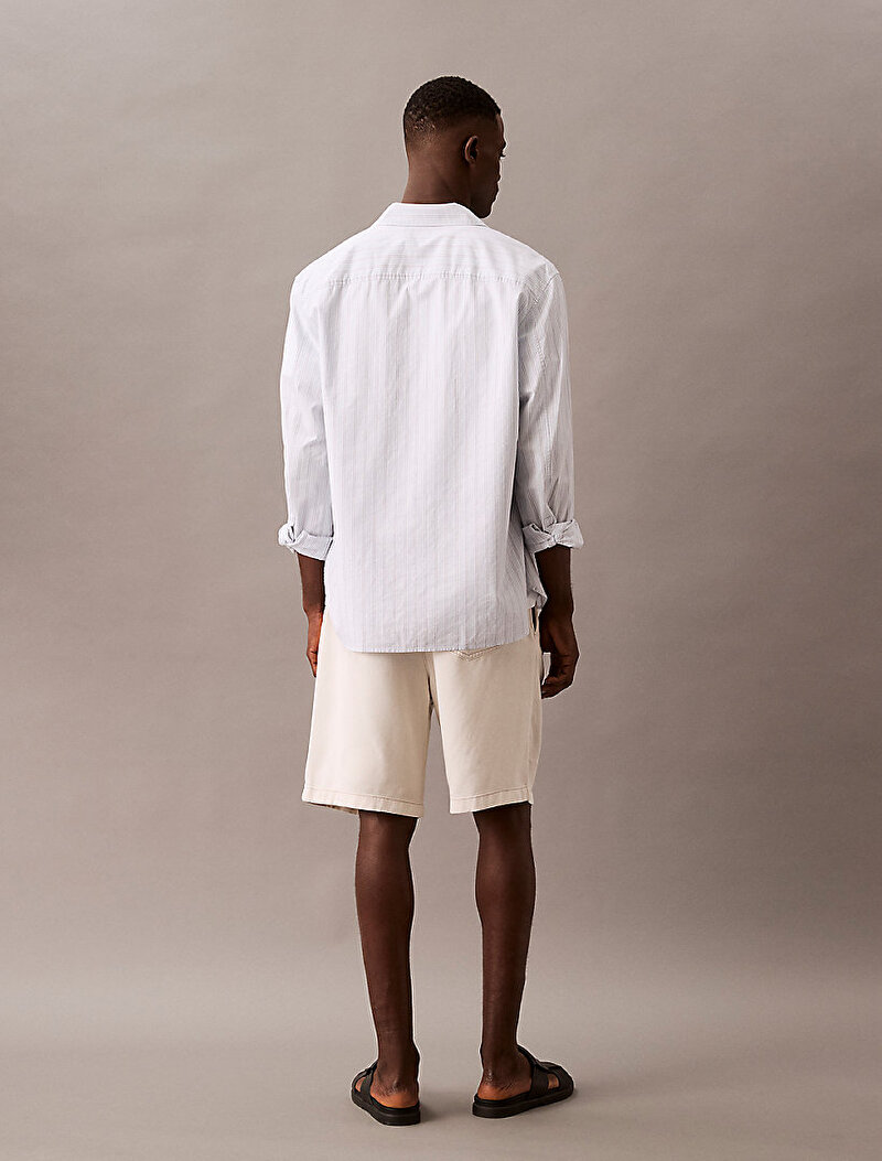 Calvin Klein Bej Renkli Erkek 90s Straight Overdye Şort