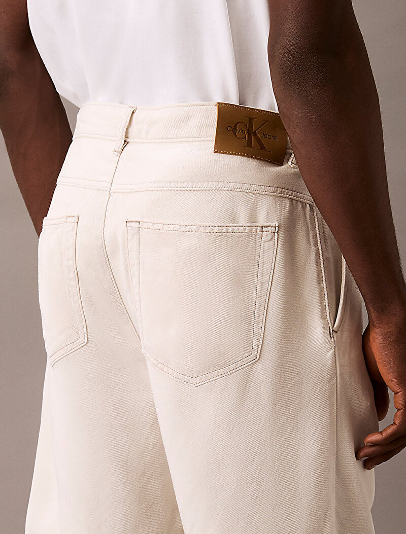 Calvin Klein Bej Renkli Erkek 90s Straight Overdye Şort