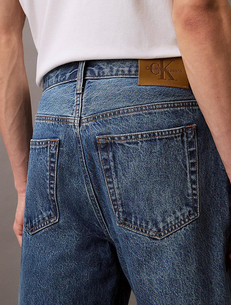 Calvin Klein Lacivert Renkli Erkek 90S Mid Blue Stone Şort