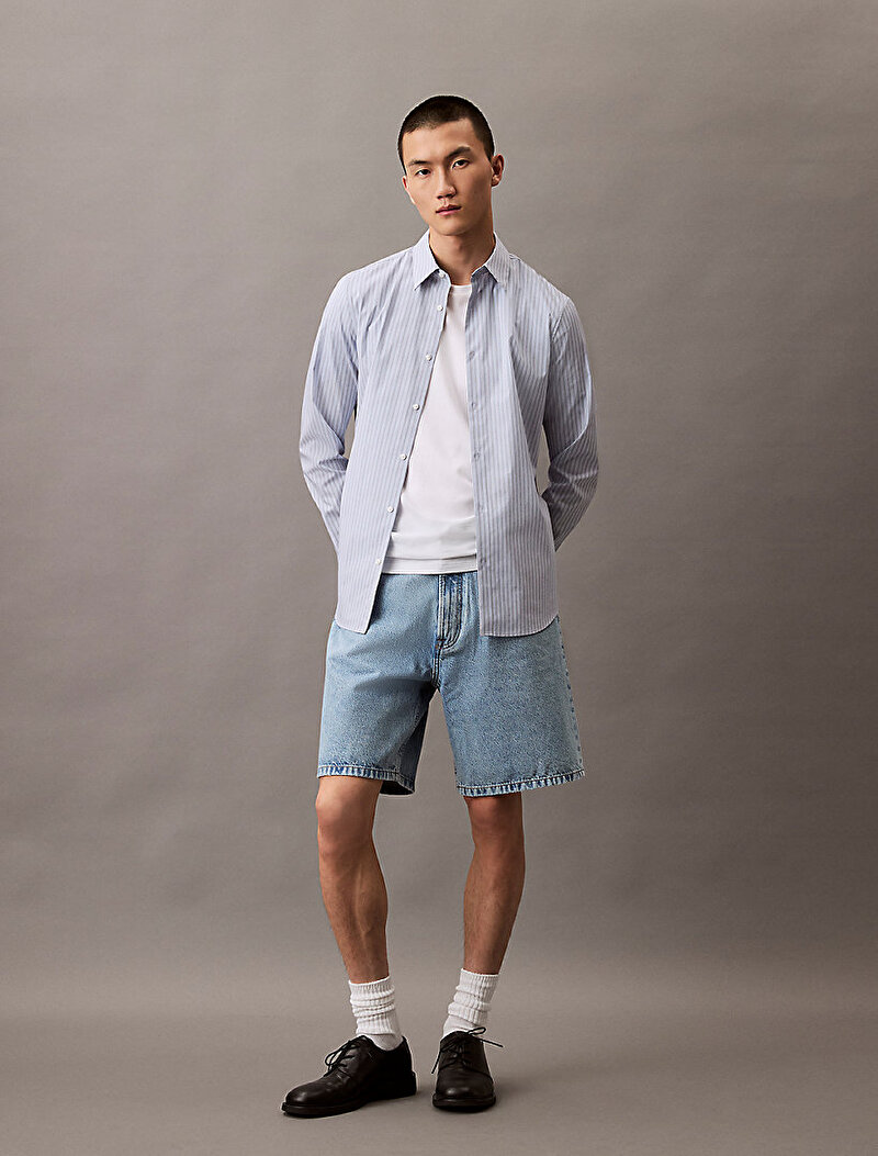 Calvin Klein Mavi Renkli Erkek 90s Indigo Şort