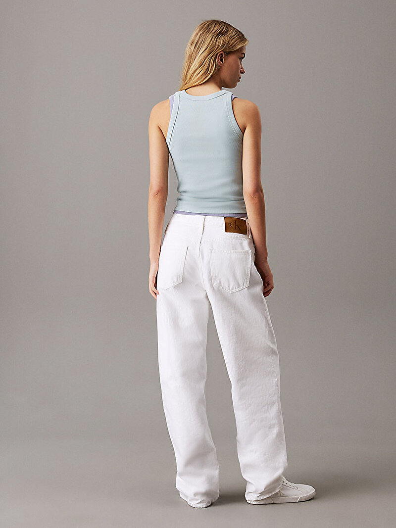 Calvin Klein Mavi Renkli Kadın Monologo Rib Tank Top