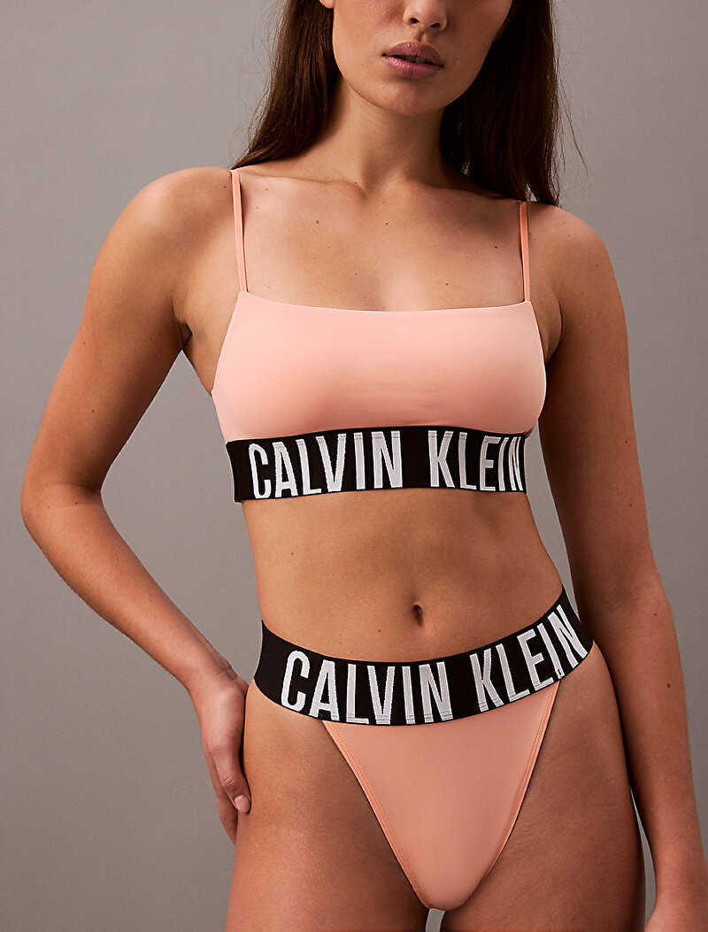 Calvin Klein Pembe Renkli Kadın High Leg Tanga