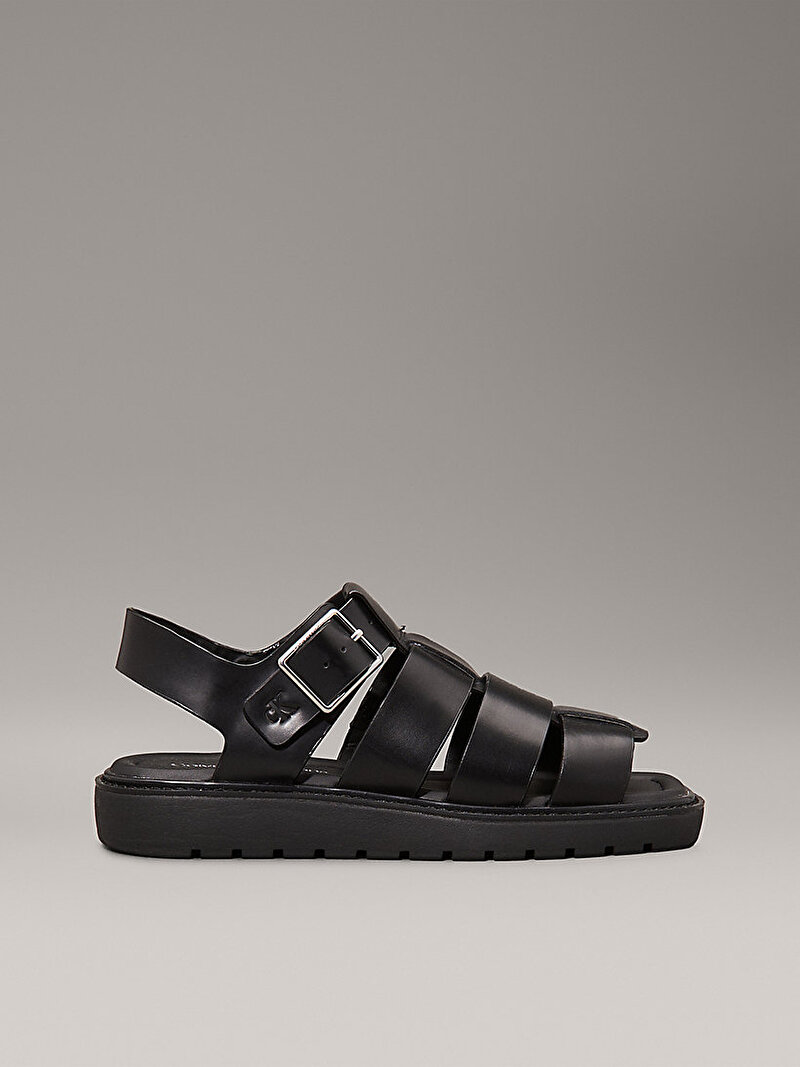 Calvin Klein Siyah Renkli Kadın Molded Fisher Sandalet
