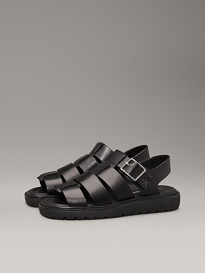 Calvin Klein Siyah Renkli Kadın Molded Fisher Sandalet
