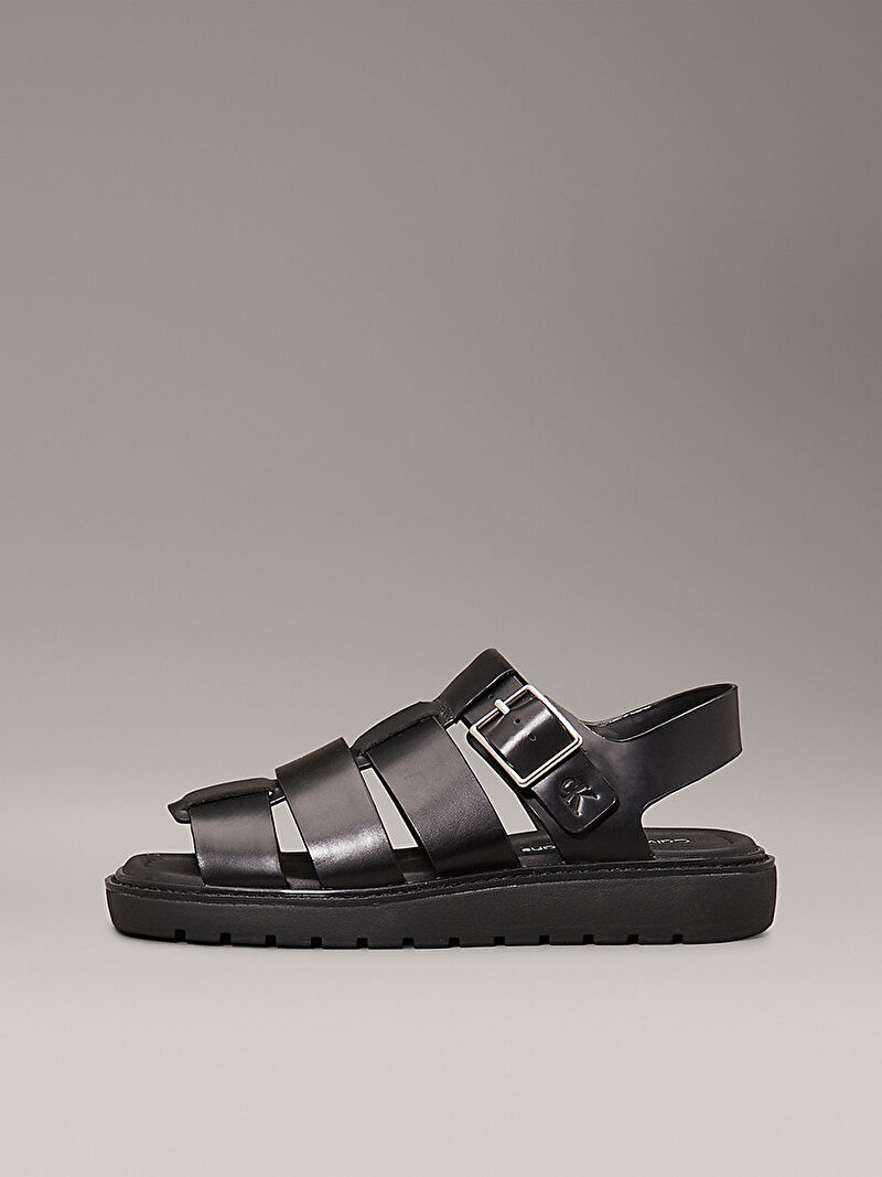 Calvin Klein Siyah Renkli Kadın Molded Fisher Sandalet