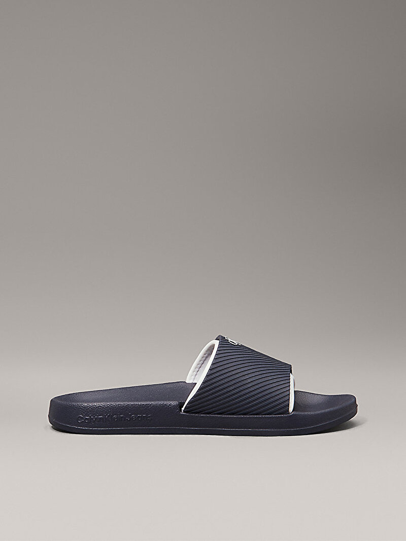 Calvin Klein Lacivert Renkli Erkek Slide Rubber Neopren Terlik
