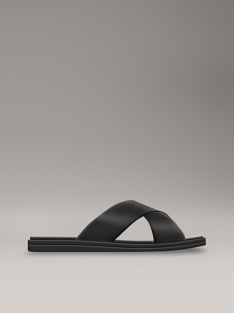 Calvin Klein Siyah Renkli Erkek Criss Cross Terlik