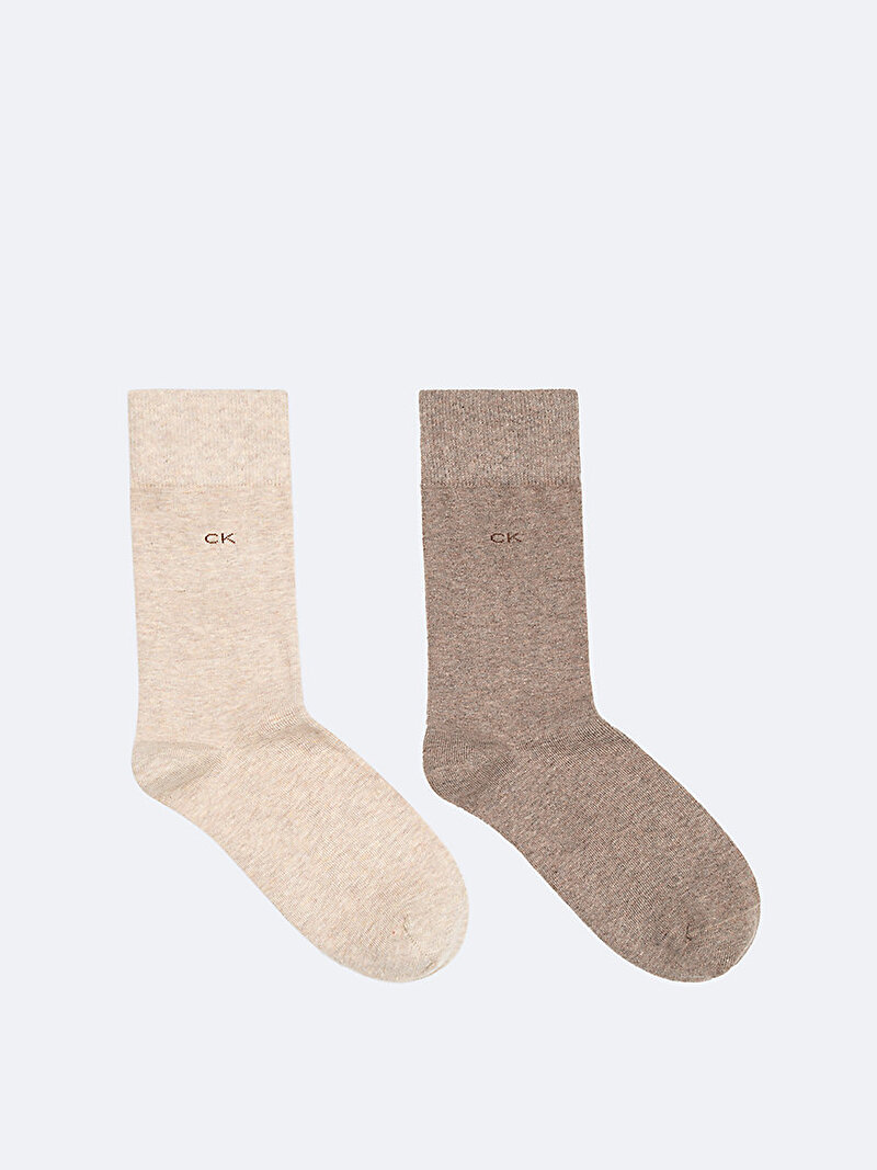 Calvin Klein Kahverengi Renkli Erkek 2'li Paket Çorap