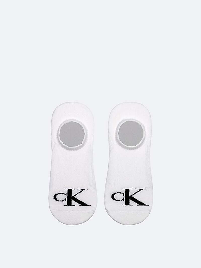 Calvin Klein Beyaz Renkli Erkek Footie High Çorap