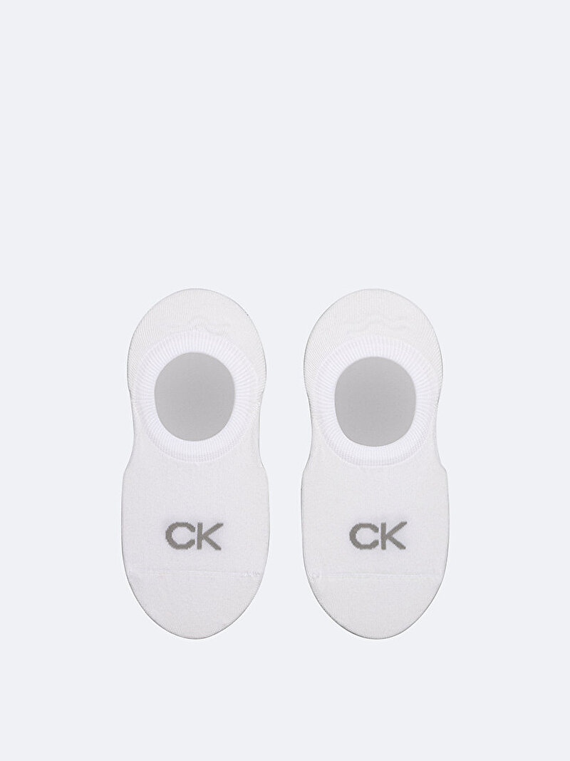 Calvin Klein Beyaz Renkli Kadın Footie Çorap