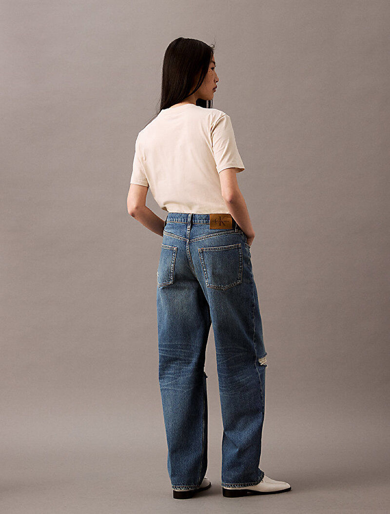 Calvin Klein Lacivert Renkli Kadın 90s Loose Vintage Jean Pantolon