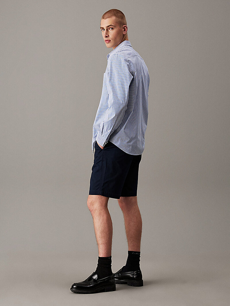 Calvin Klein Lacivert Renkli Erkek Classic Cotton Chino Şort