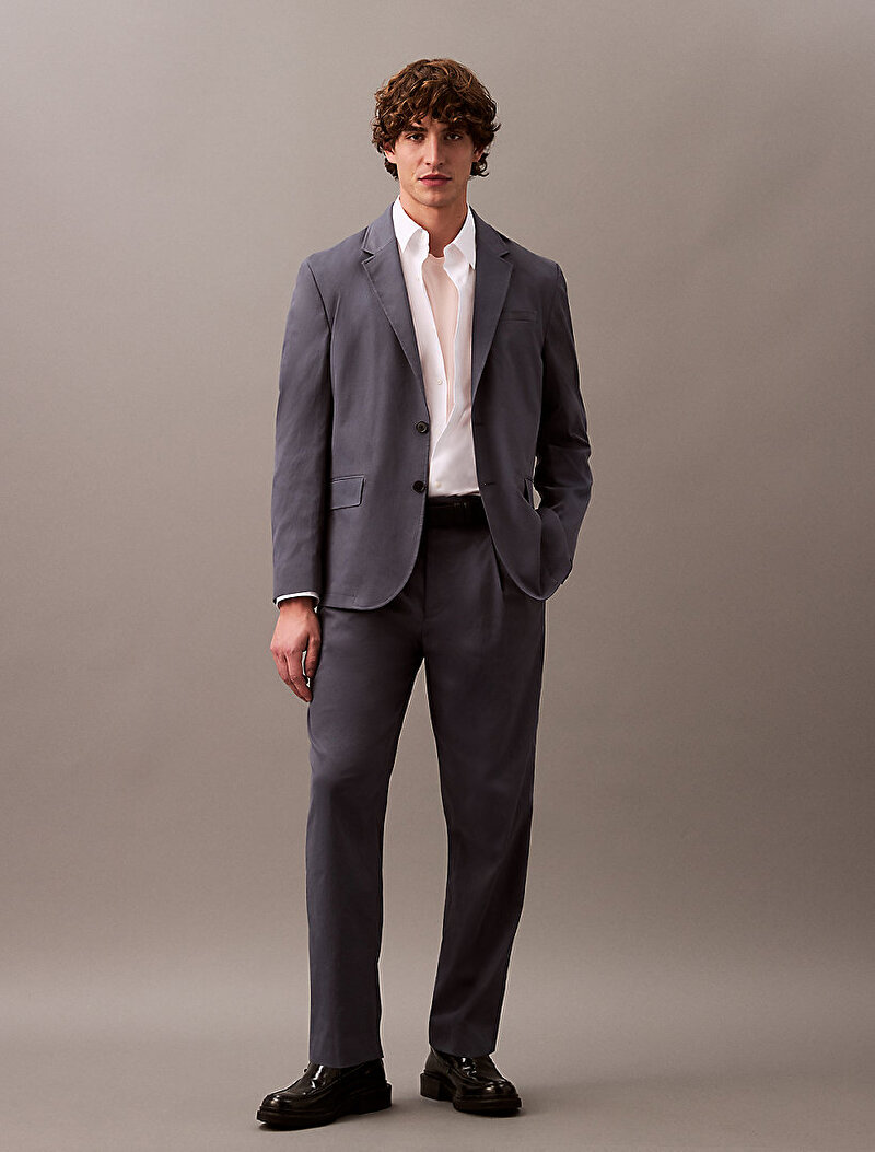 Calvin Klein Gri Renkli Erkek Yagi Tech Suiting Pantolon