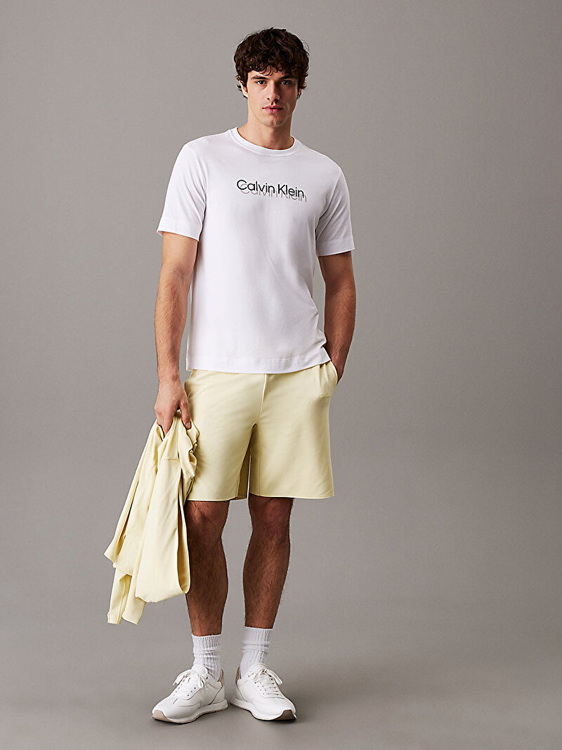 Calvin Klein Beyaz Renkli Erkek Graphic T-shirt