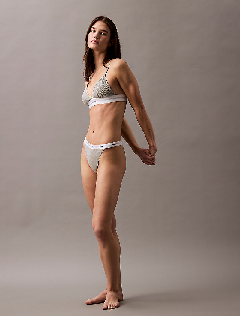Calvin Klein Gri Renkli Kadın Unlined Üçgen Sütyen