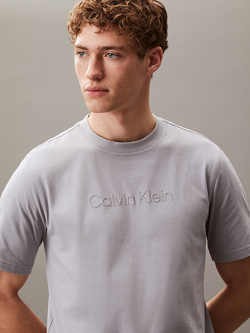 Calvin Klein Gri Renkli Erkek Graphic T-shirt