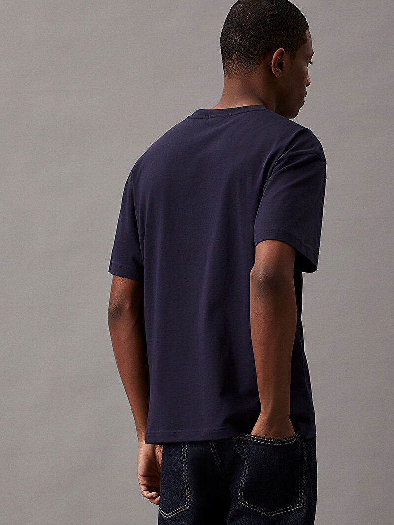 Calvin Klein Lacivert Renkli Erkek Herp Logo Comfort T-shirt
