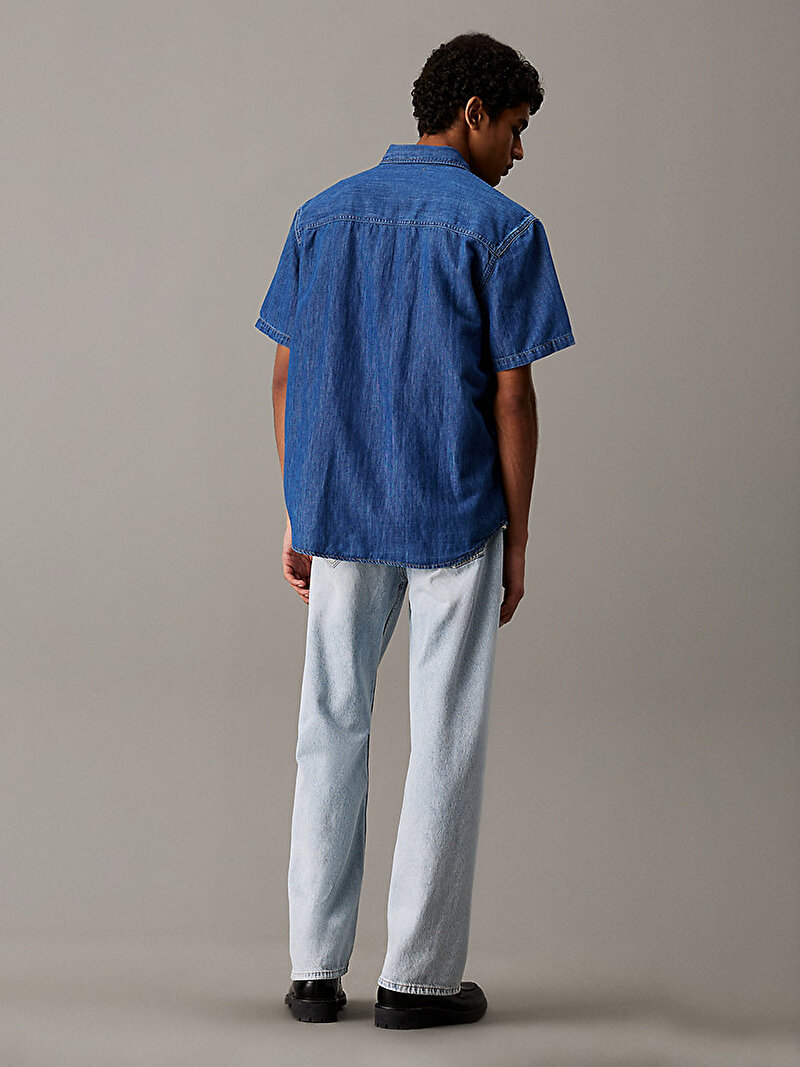 Calvin Klein Mavi Renkli Erkek Regular Denim Gömlek