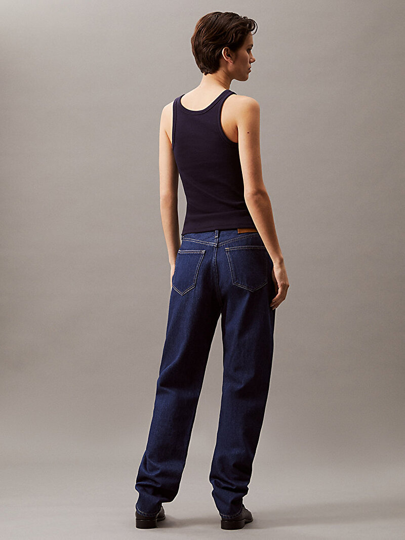 Calvin Klein Mavi Renkli Kadın Cotton Contour Tank Top