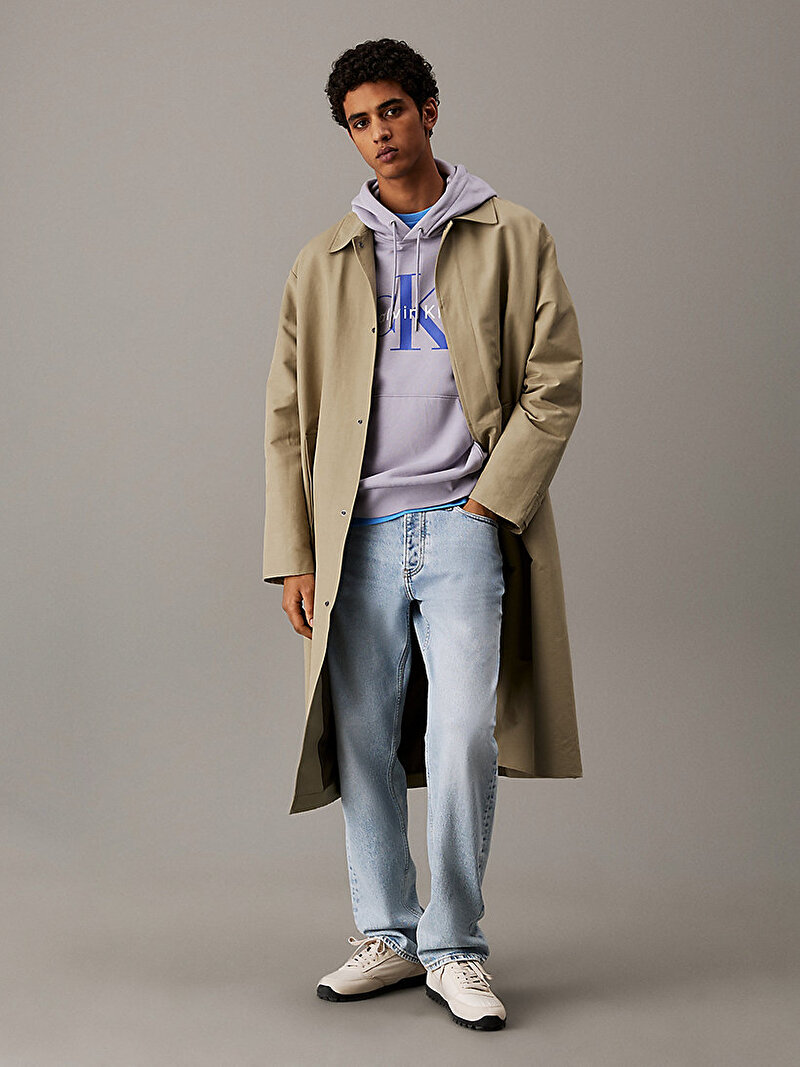 Calvin Klein Mor Renkli Erkek Monologo Fleece Sweatshirt