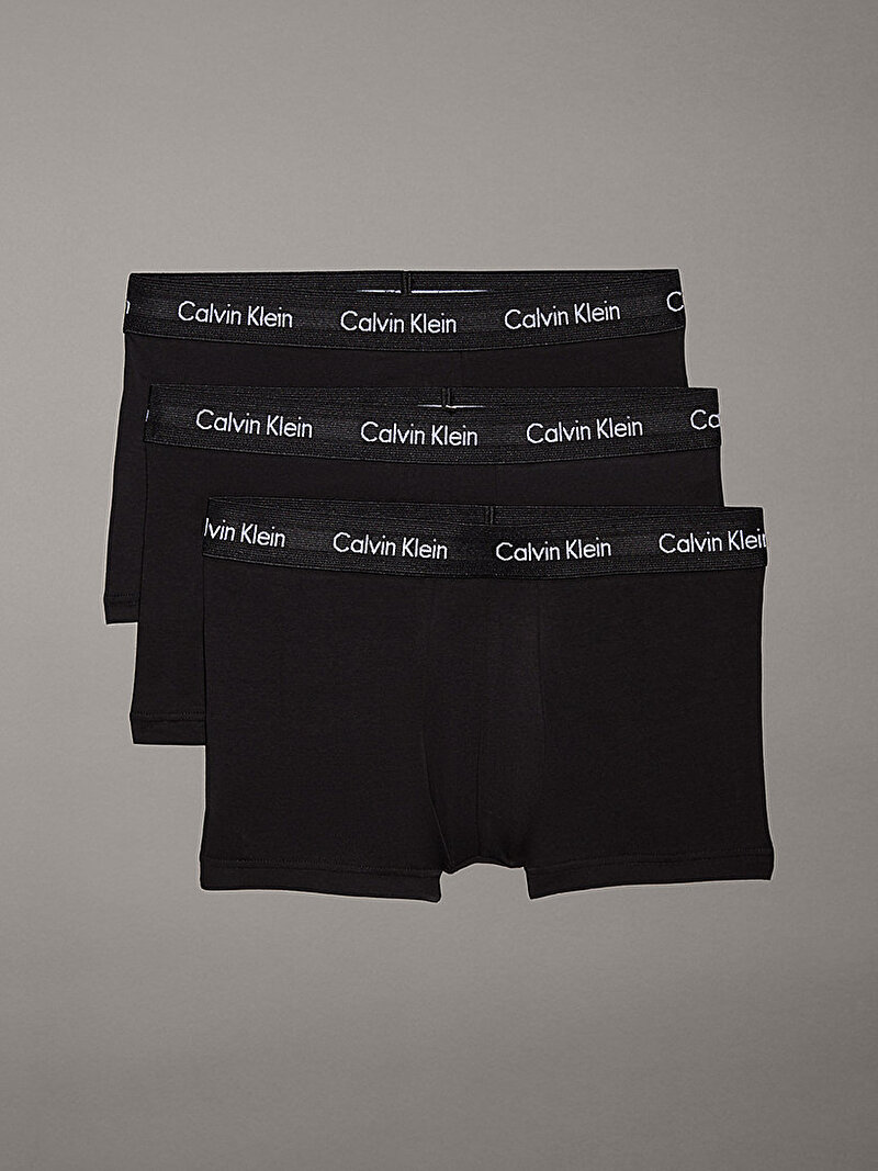 Calvin Klein Siyah Renkli Erkek 3'lü Paket Low Rise Trunk Boxer Seti