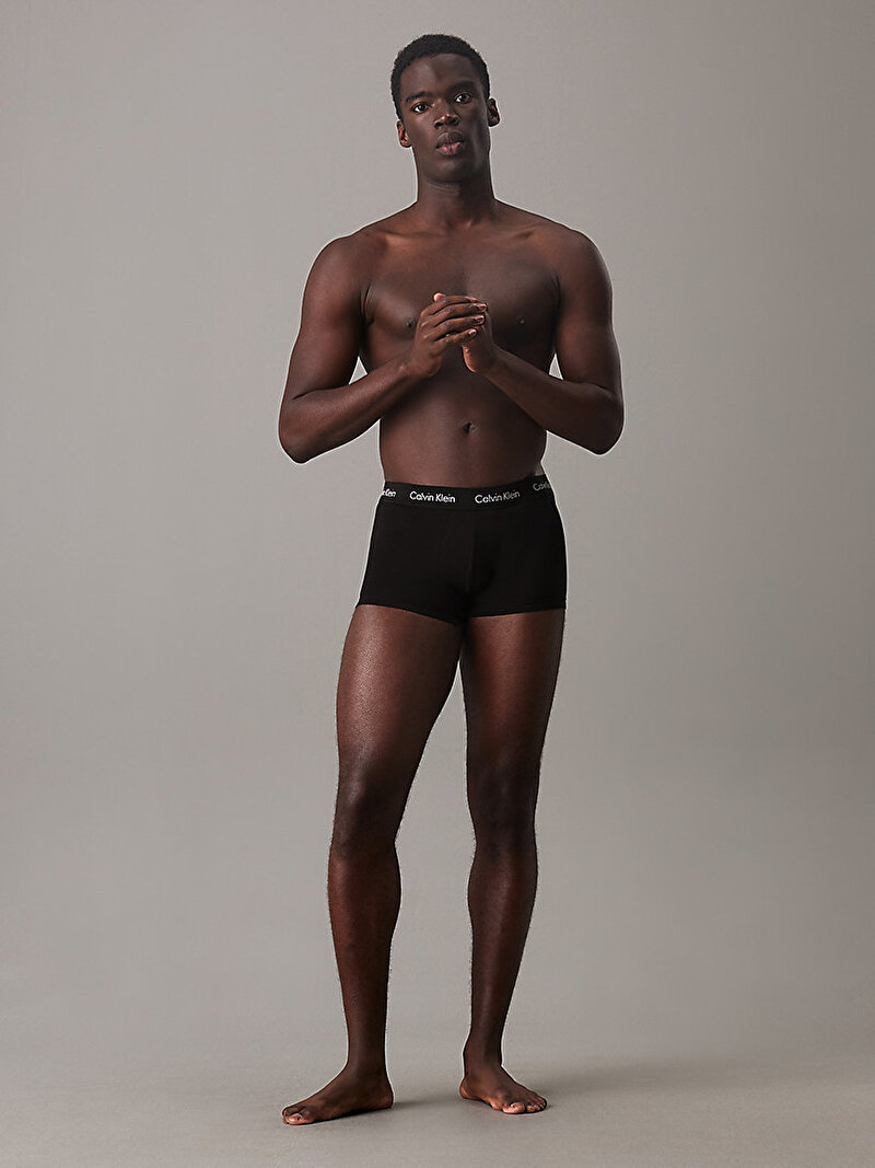 Calvin Klein Siyah Renkli Erkek 3'lü Paket Low Rise Trunk Boxer Seti