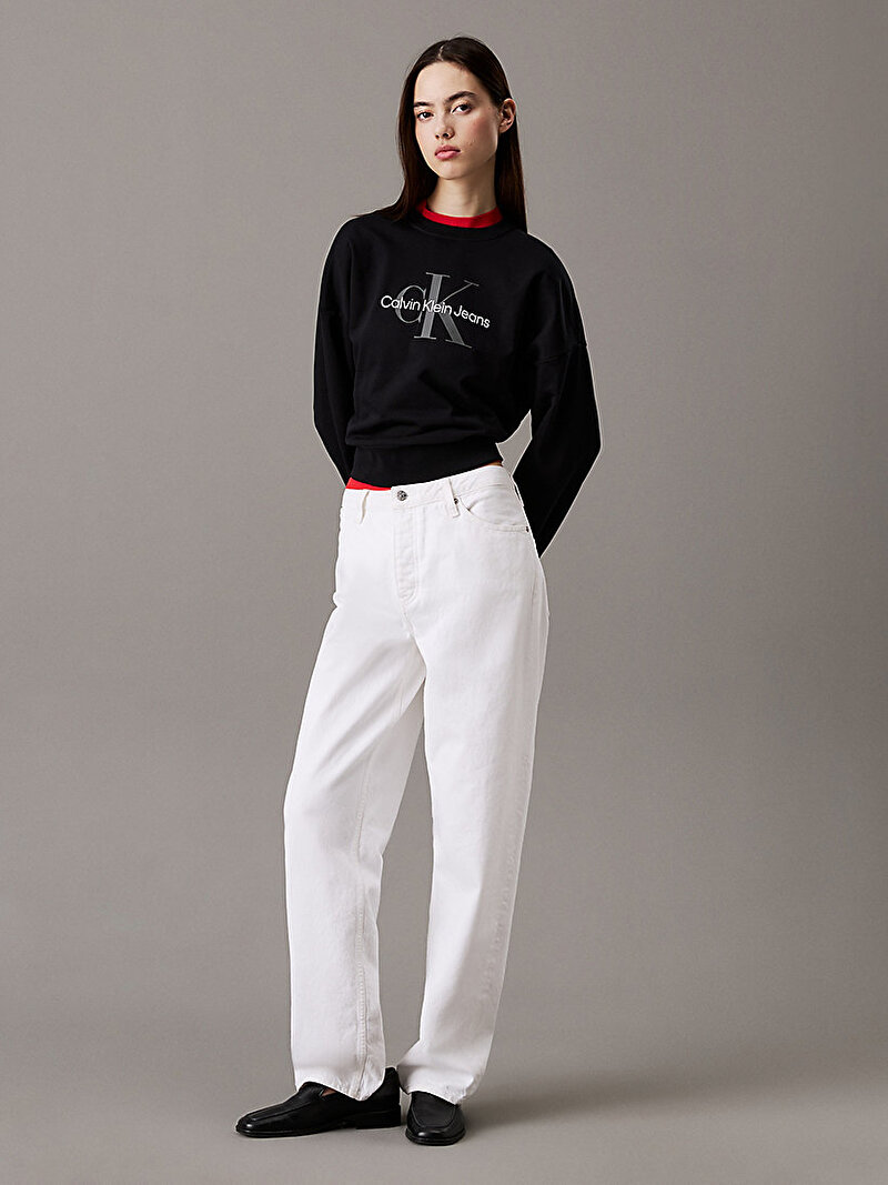 Calvin Klein Siyah Renkli Kadın Monologo French Sweatshirt