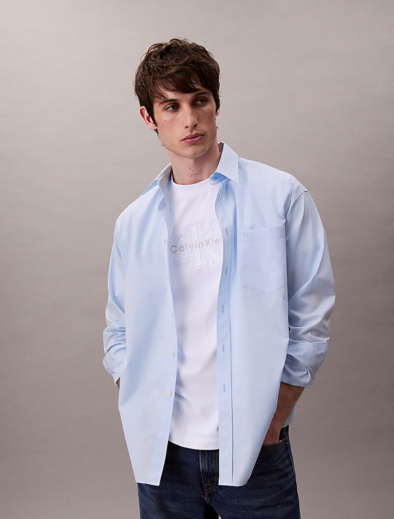 Calvin Klein Beyaz Renkli Erkek Hero Monologo T-shirt