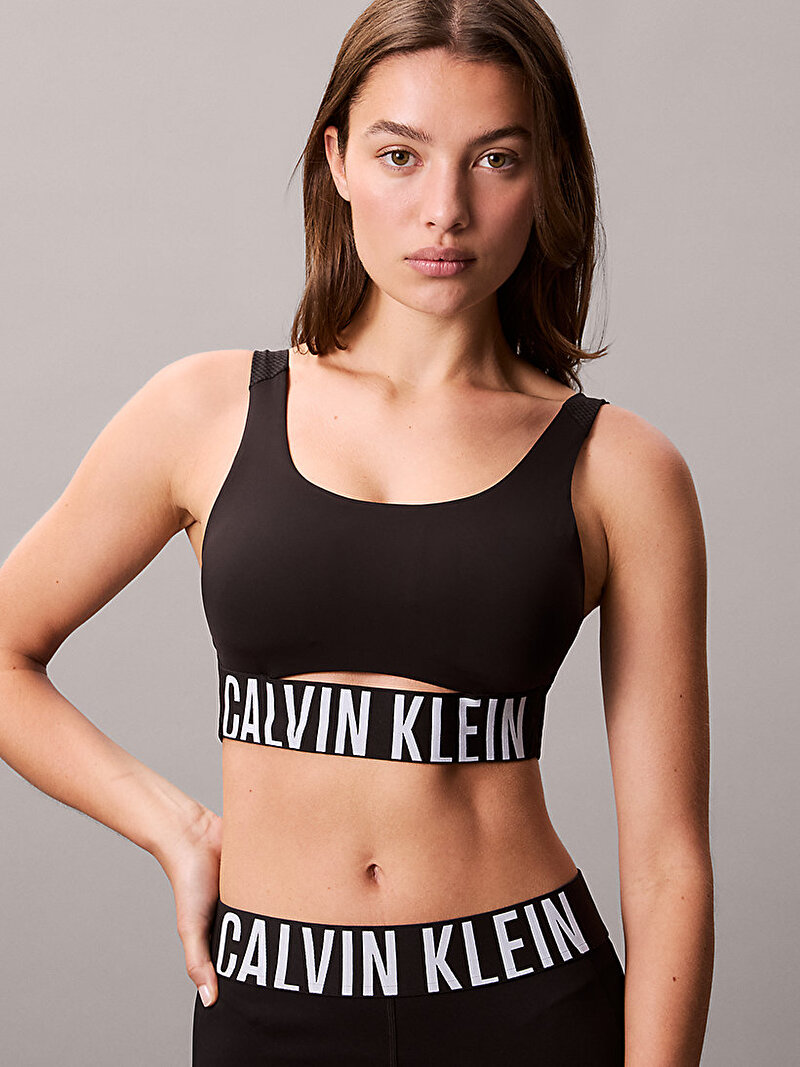 Calvin Klein Siyah Renkli Kadın Intense Power Medium Spor Sütyeni