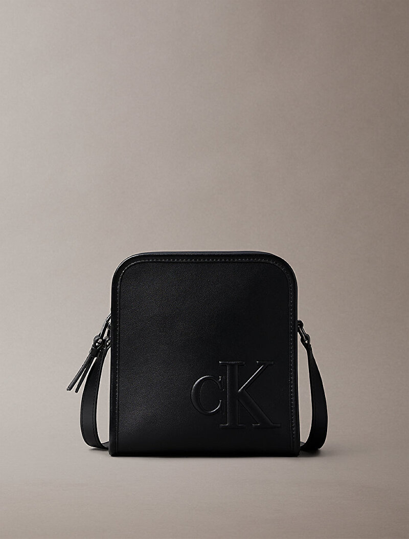 Calvin Klein Siyah Renkli Erkek Sculpted Impression Çapraz Çanta