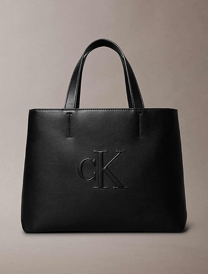 Calvin Klein Siyah Renkli Kadın Sculpted Mini Tote Çanta