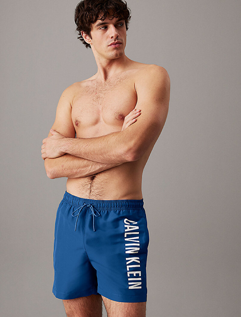 Calvin Klein Lacivert Renkli Erkek Medium Drawstring Deniz Şortu