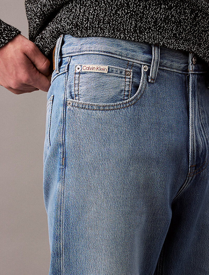 Calvin Klein Mavi Renkli Erkek 90S Straight Jean Pantolon