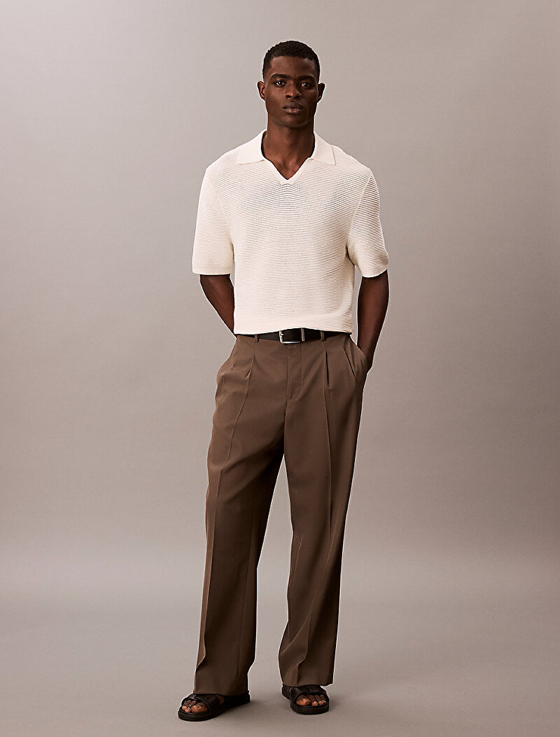 Erkek Snowy Tech Knit Polo T-shirt