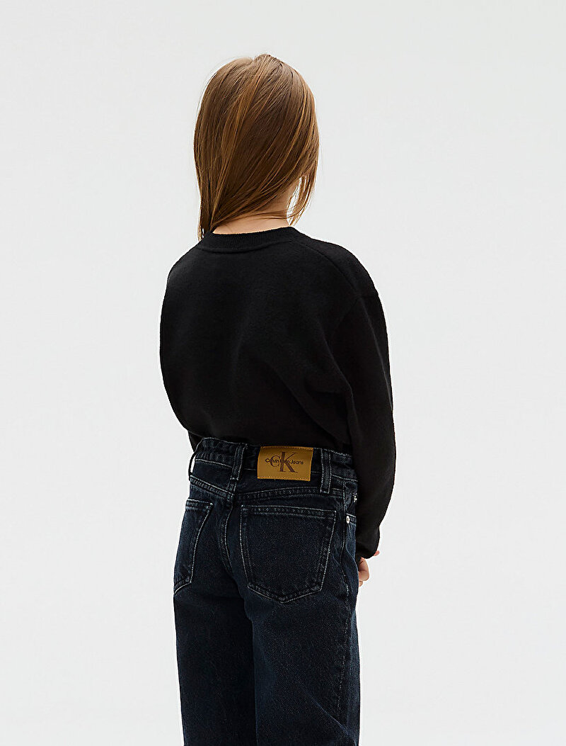 Calvin Klein Siyah Renkli Kız Çocuk Monologo Sweatshirt