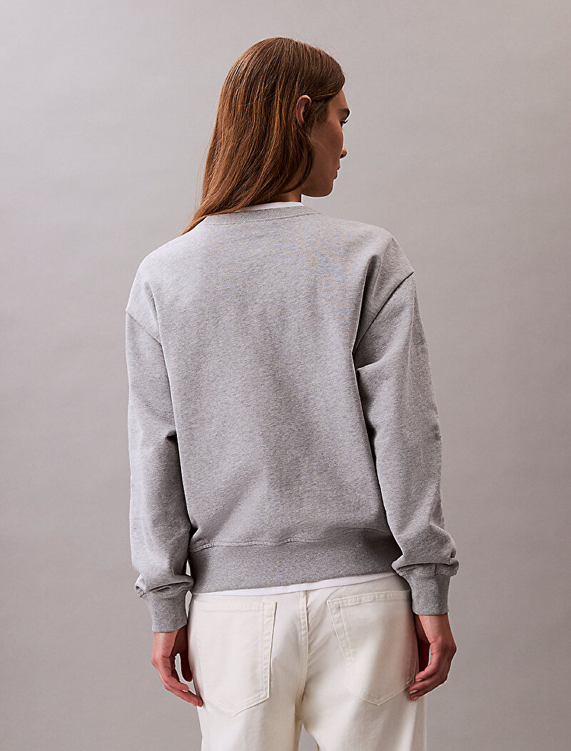 Calvin Klein Gri Renkli Kadın Monologo French Sweatshirt